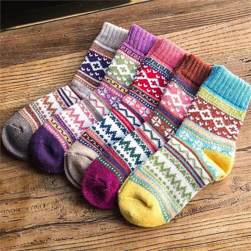 10 Pairs Of Wool Socks, Thermal Socks For Women, Warm Winter Socks For Women, Thick Knitted Socks, Winter Women's Socks, Col