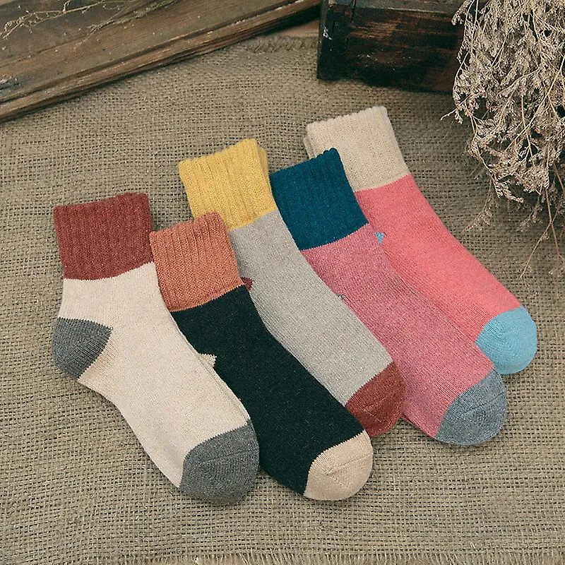 10 Pairs Of Wool Socks, Thermal Socks For Women, Warm Winter Socks For Women, Thick Knitted Socks, Winter Women's Socks, Col