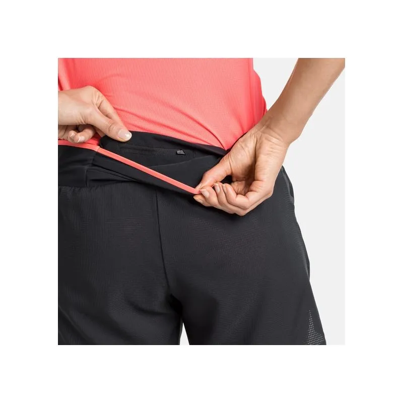 2 EN 1 SHORT ODLO AXALP TRAIL (NEGRO  SIESTA) MUJER