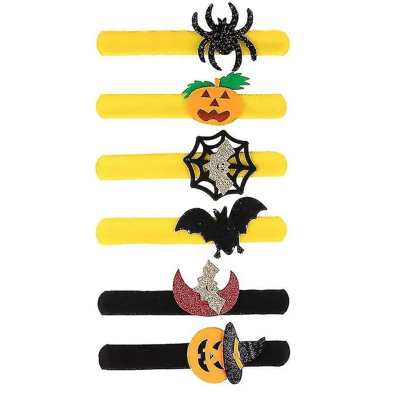 6 Pcs Halloween Clap Circle Bracelets Party Decorative Wristbands For Men Women