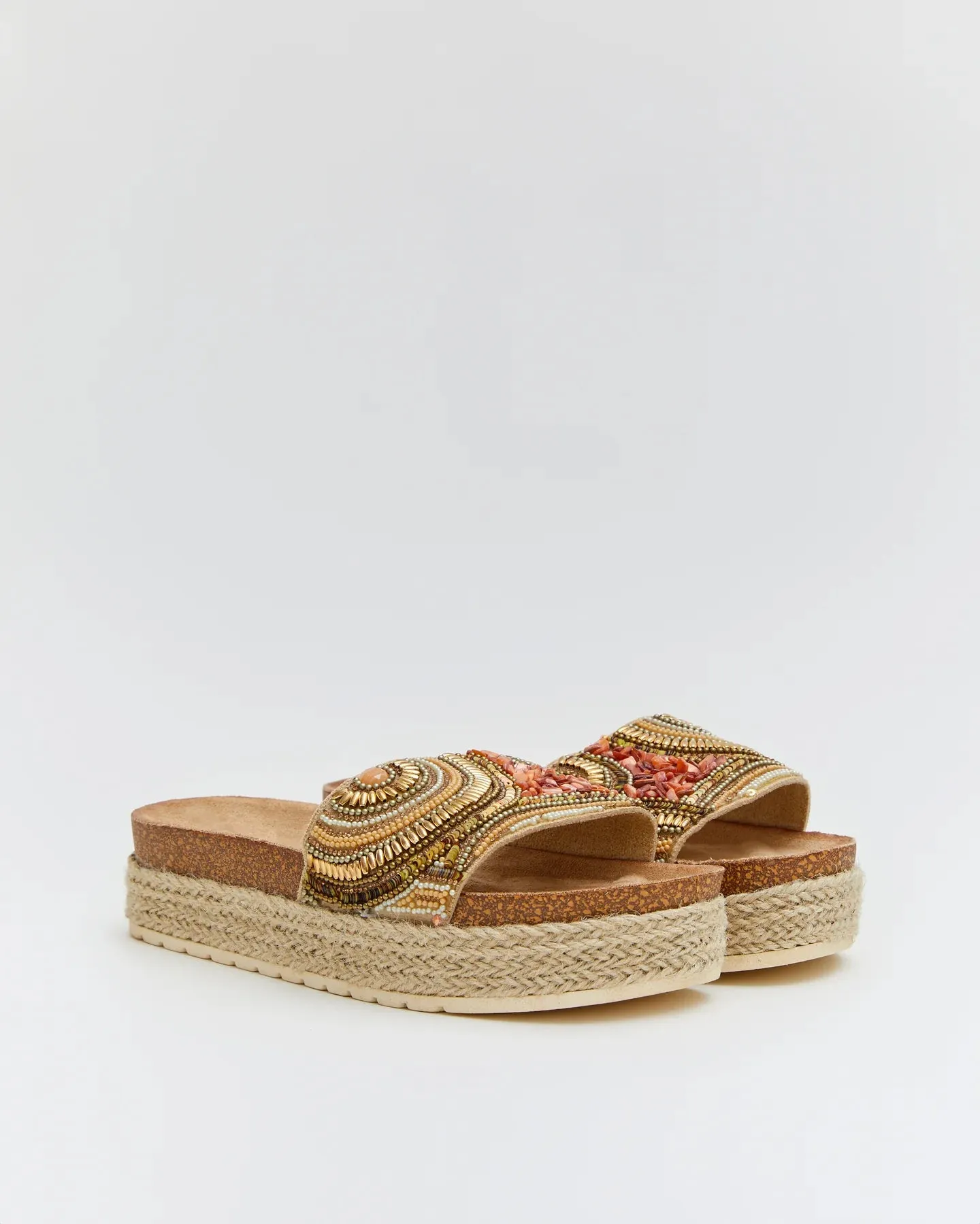 ALESSA GOLD  SANDALIA CON PLATAFORMA BAJA