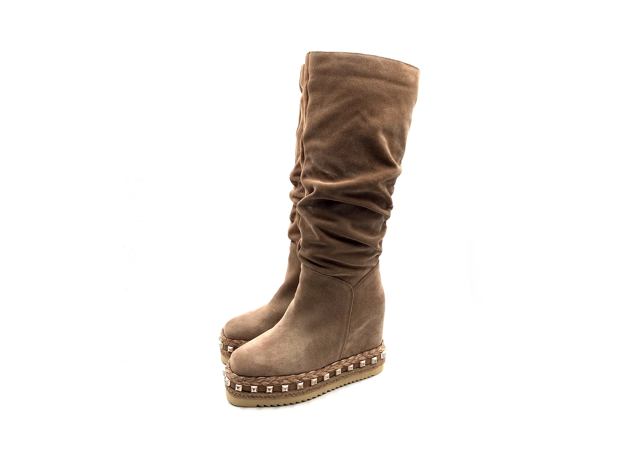 Alma En Pena I22484 Bota  Serraje CuÑa Interior Crosta Vison Mujer