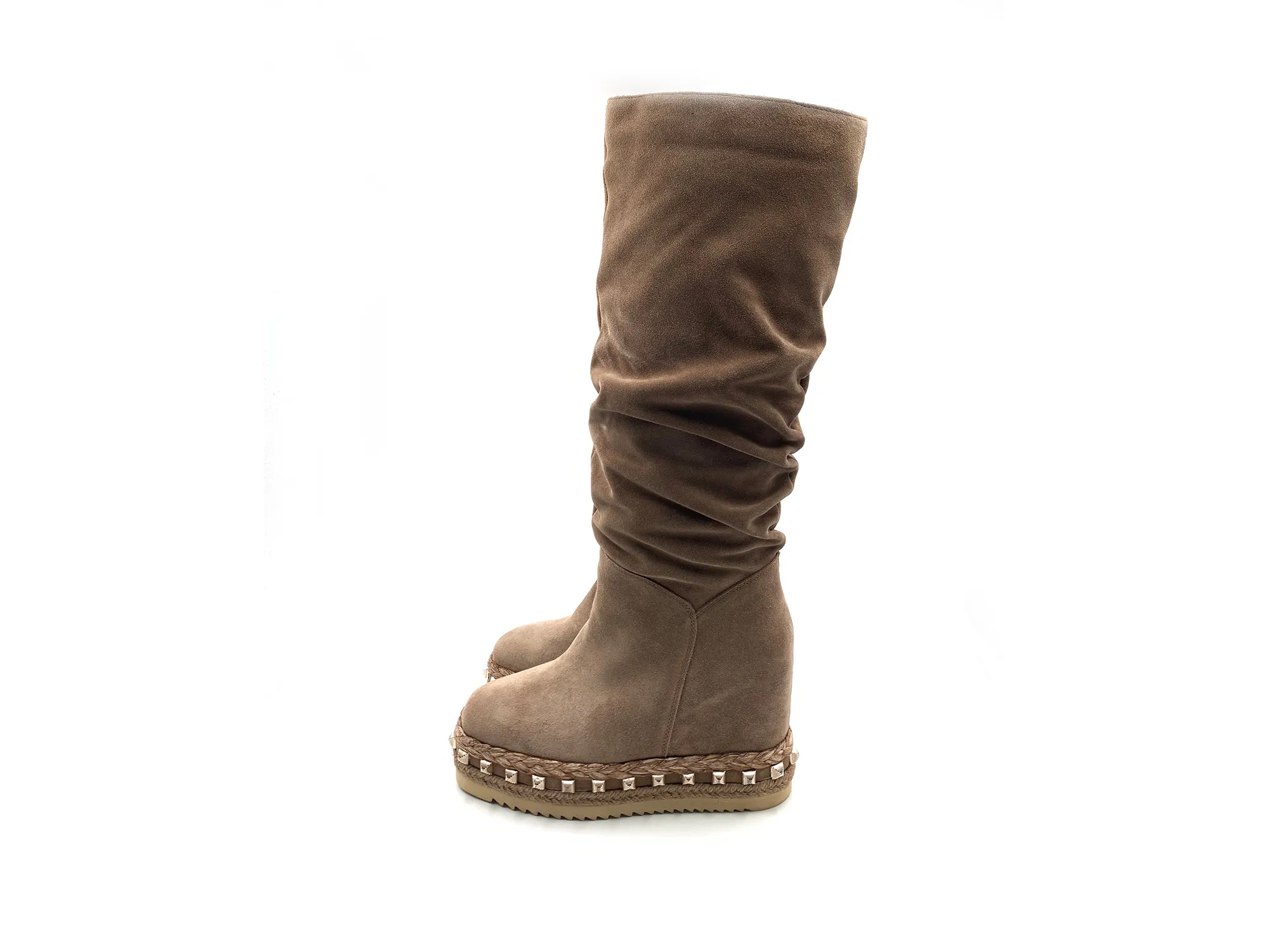 Alma En Pena I22484 Bota  Serraje CuÑa Interior Crosta Vison Mujer