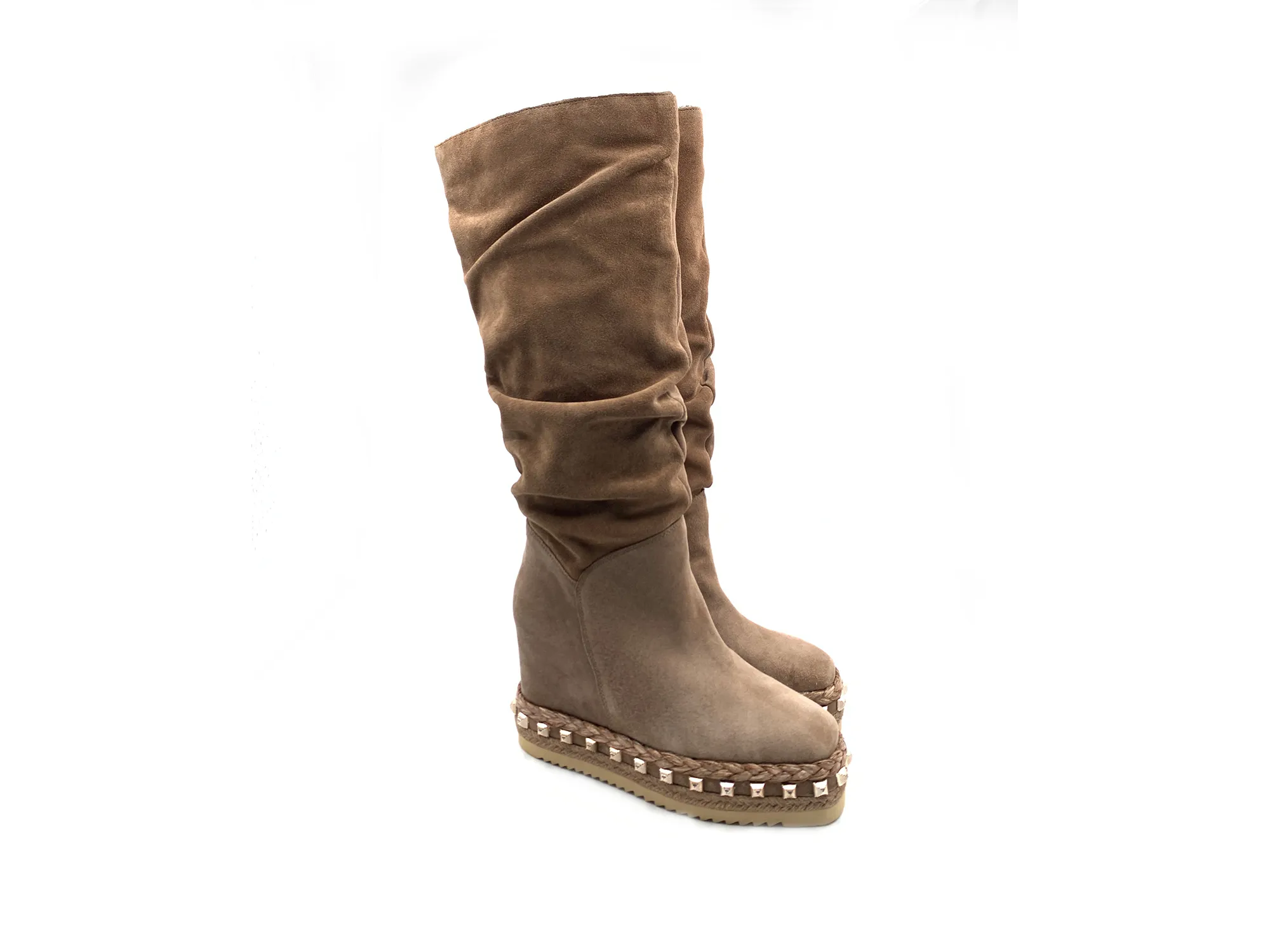 Alma En Pena I22484 Bota  Serraje CuÑa Interior Crosta Vison Mujer