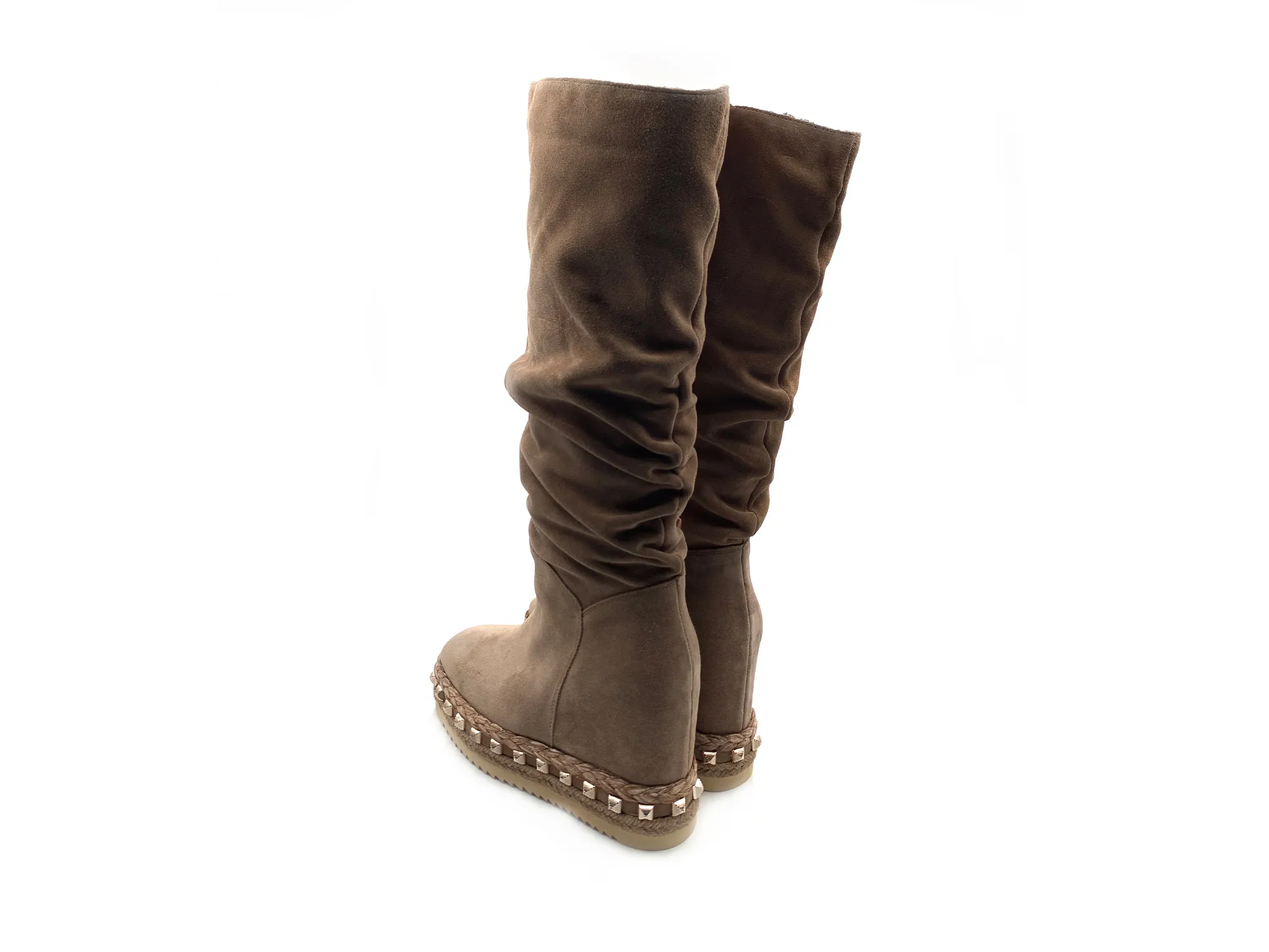 Alma En Pena I22484 Bota  Serraje CuÑa Interior Crosta Vison Mujer