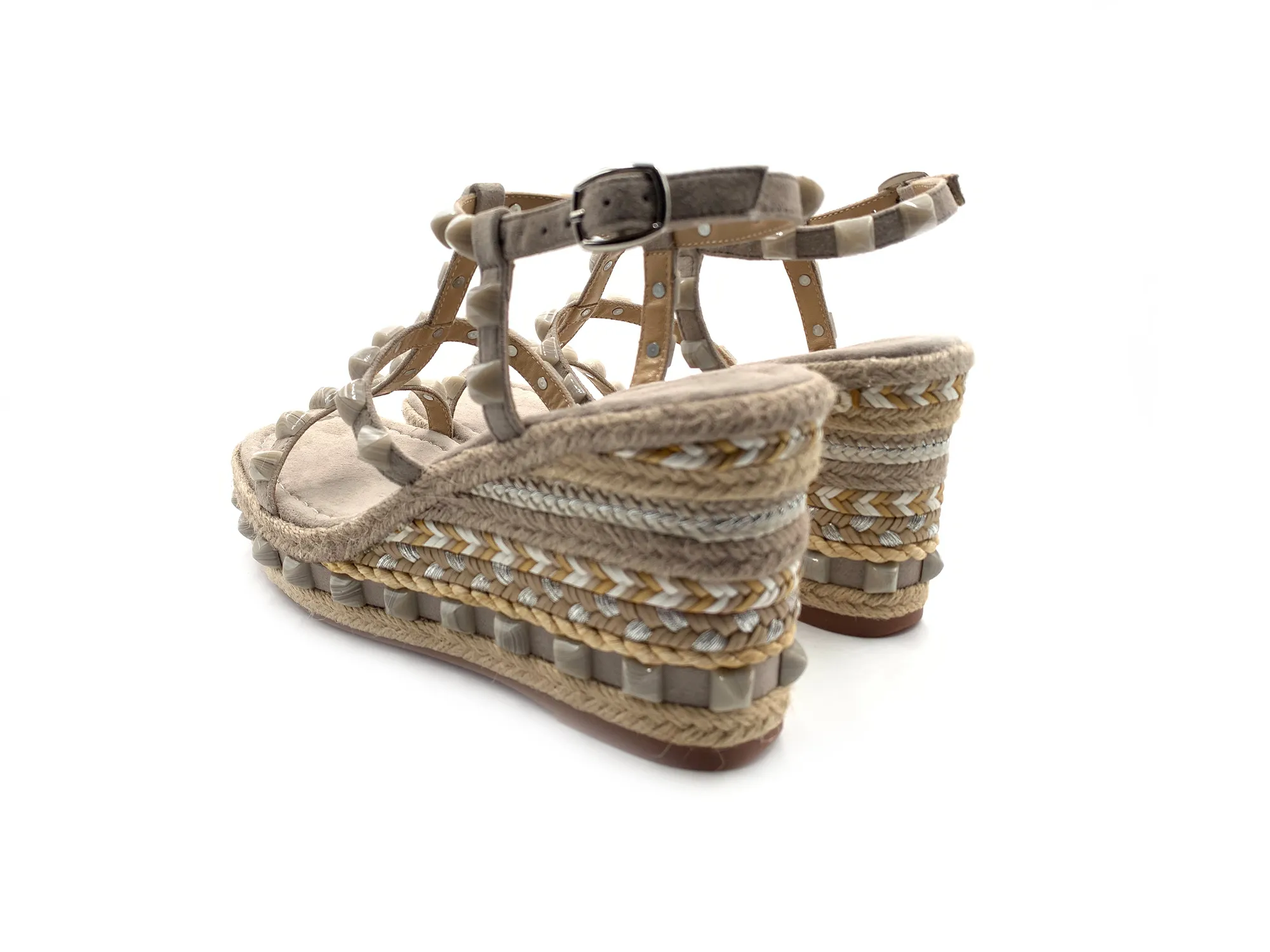 Alma En Pena V23451 Sandalia Plataforma Suede Taupe Mujer