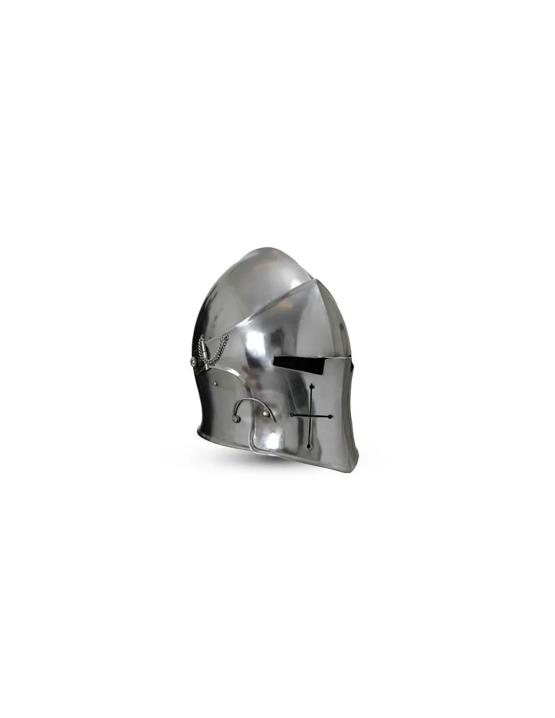 Bacinete medieval con visor