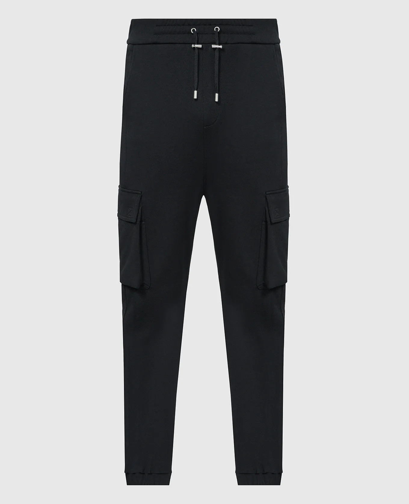 Balmain Black cargo pants with logo print