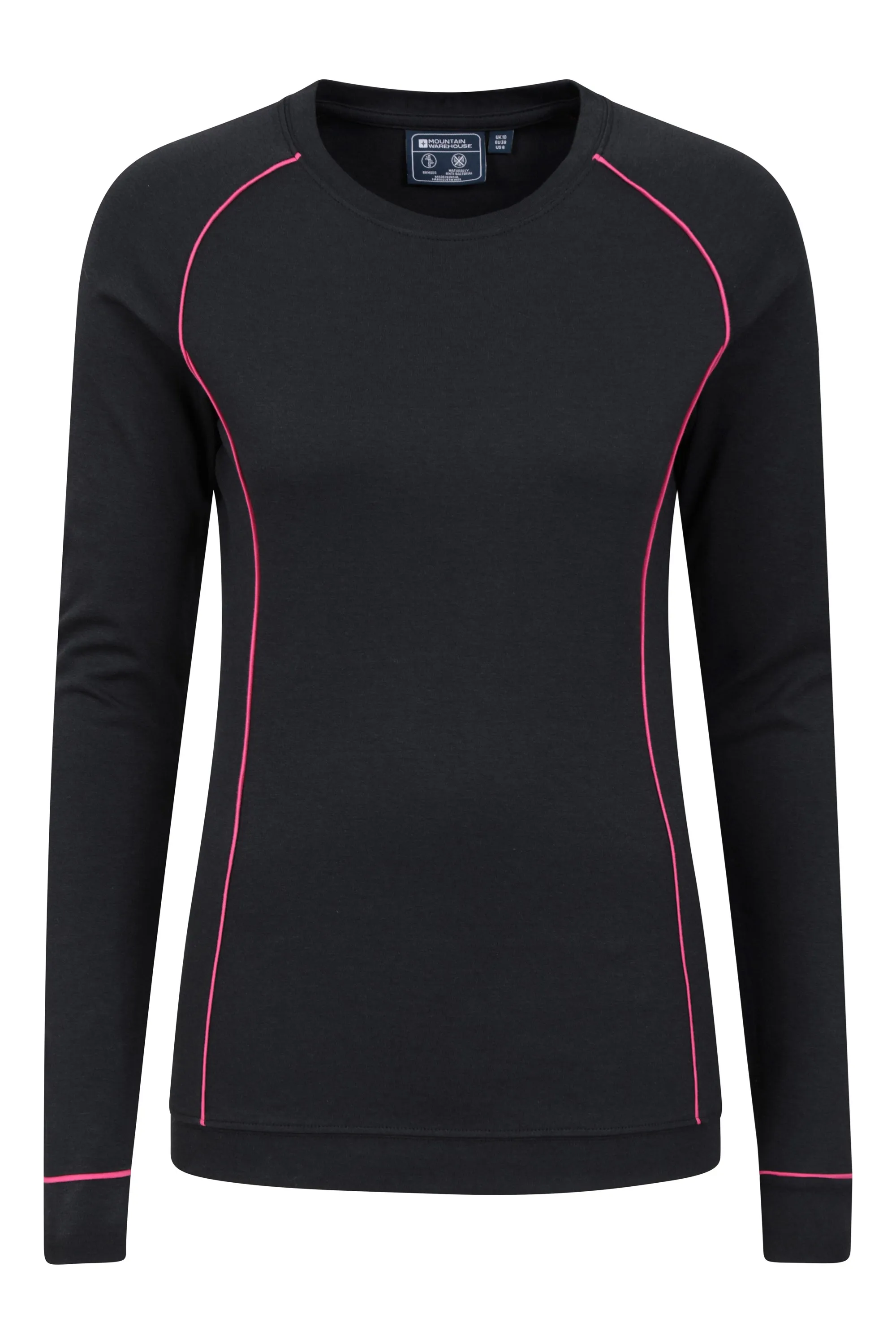 Bamboo top de cuello redondo para mujer
