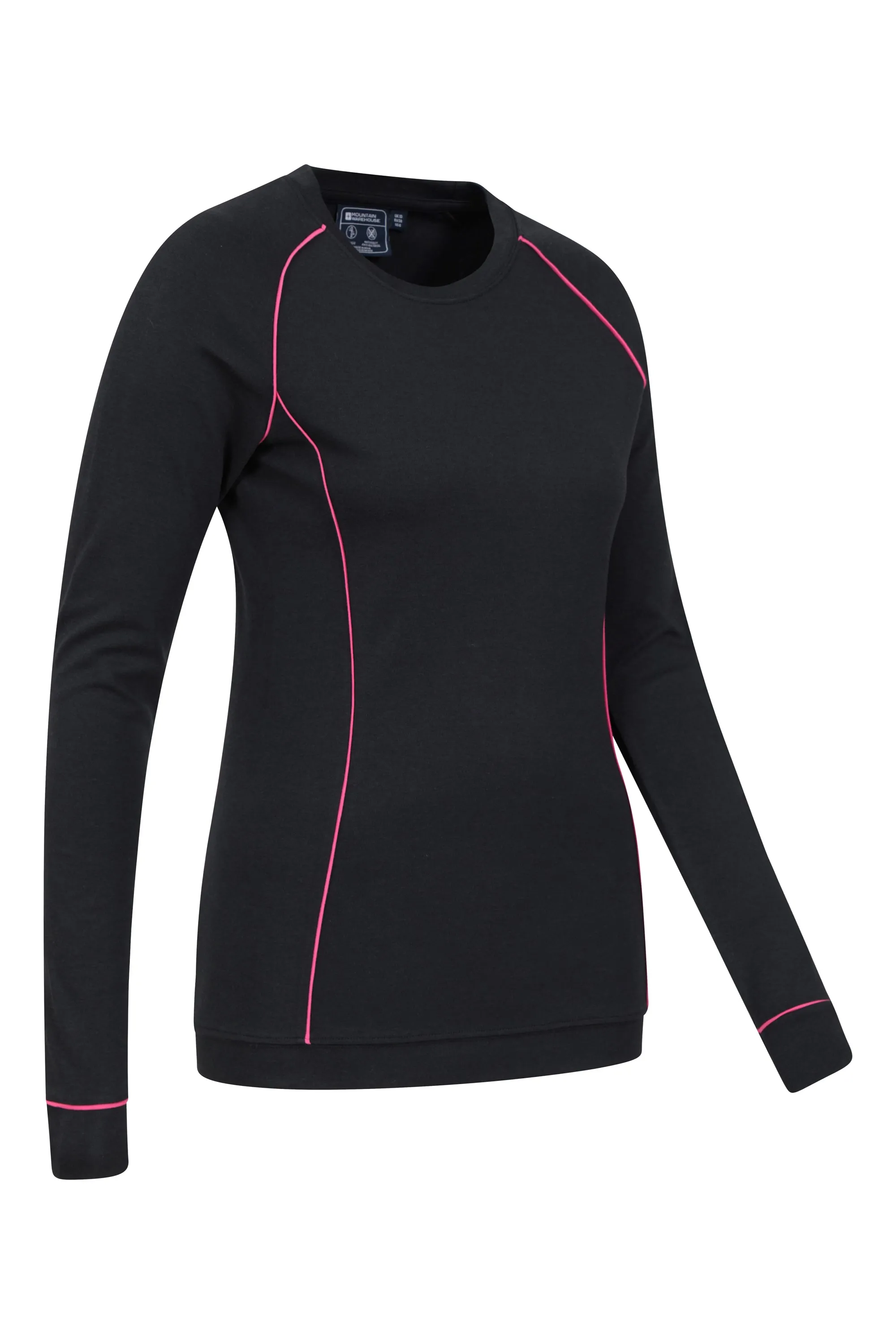 Bamboo top de cuello redondo para mujer