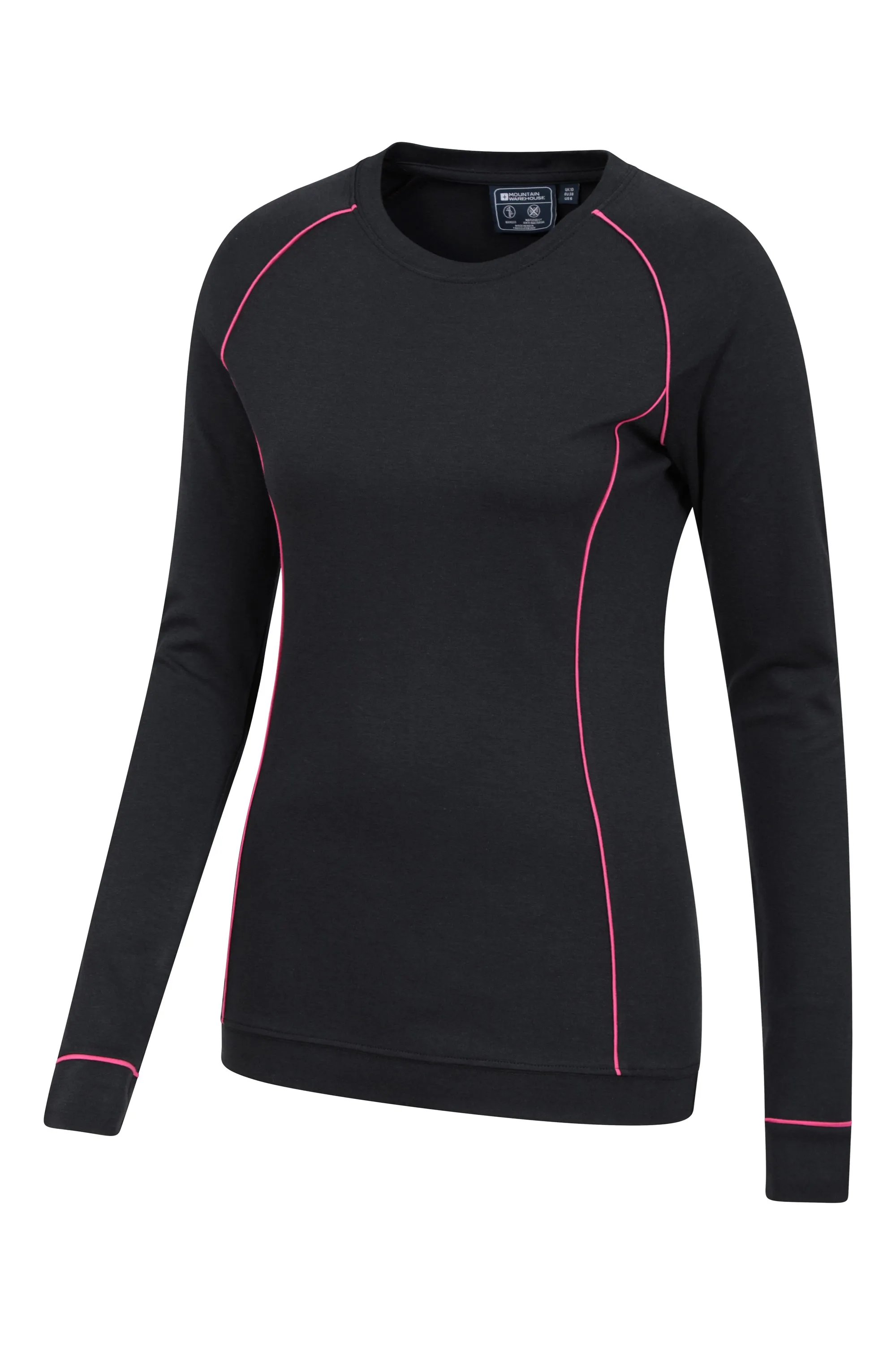 Bamboo top de cuello redondo para mujer