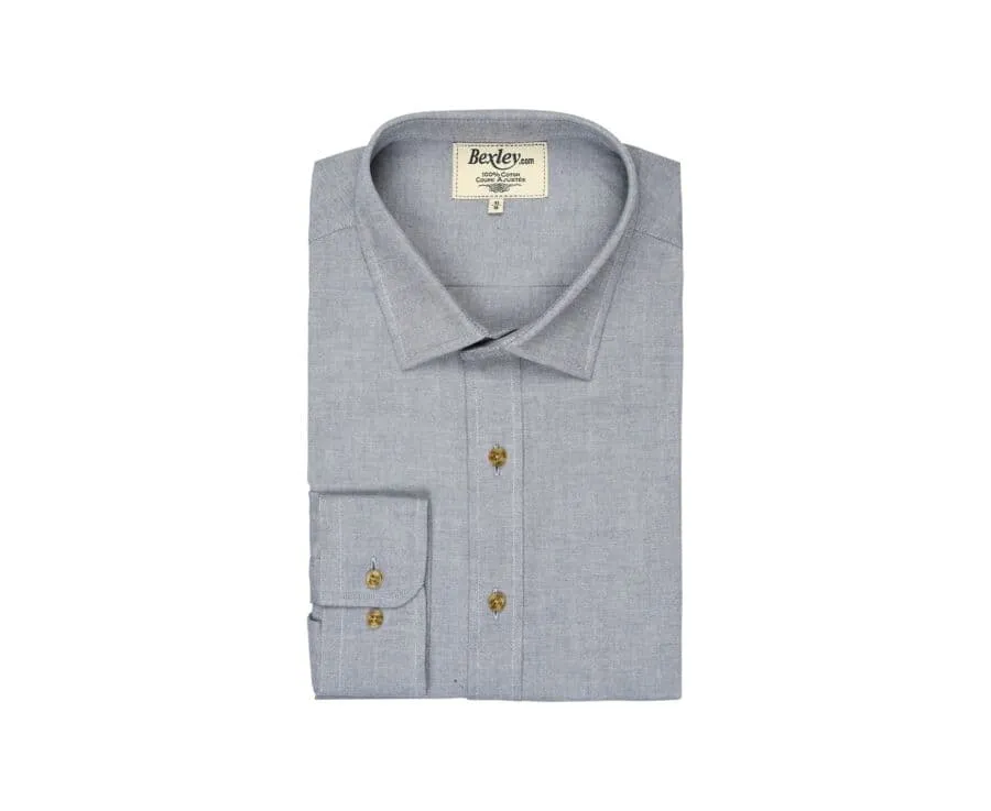 BLUE LIGHT GREY OXFORD SHIRT  EVRARD