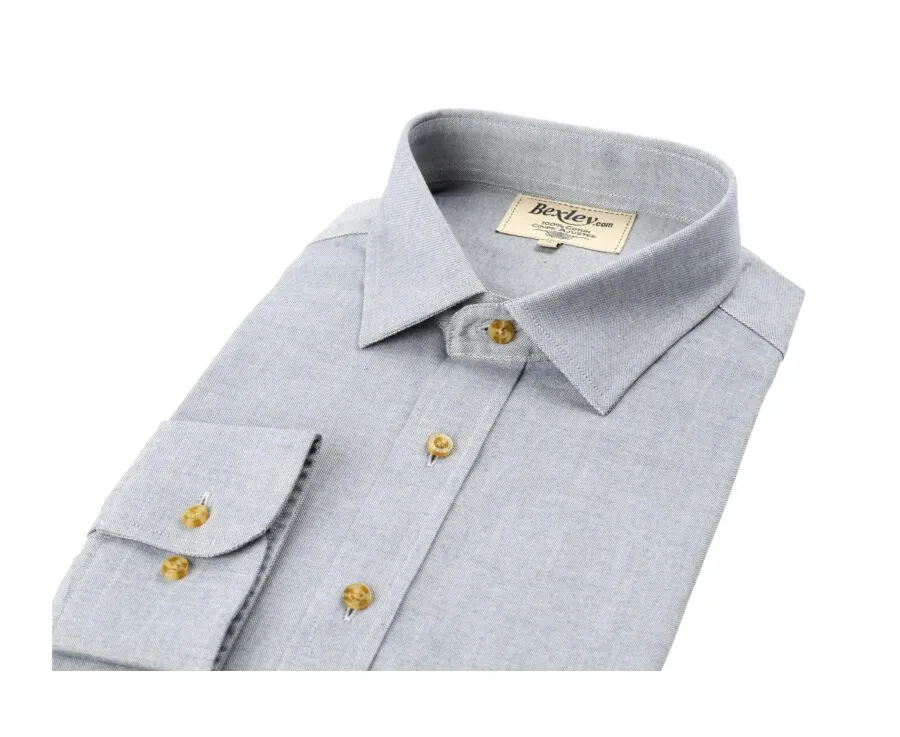 BLUE LIGHT GREY OXFORD SHIRT  EVRARD