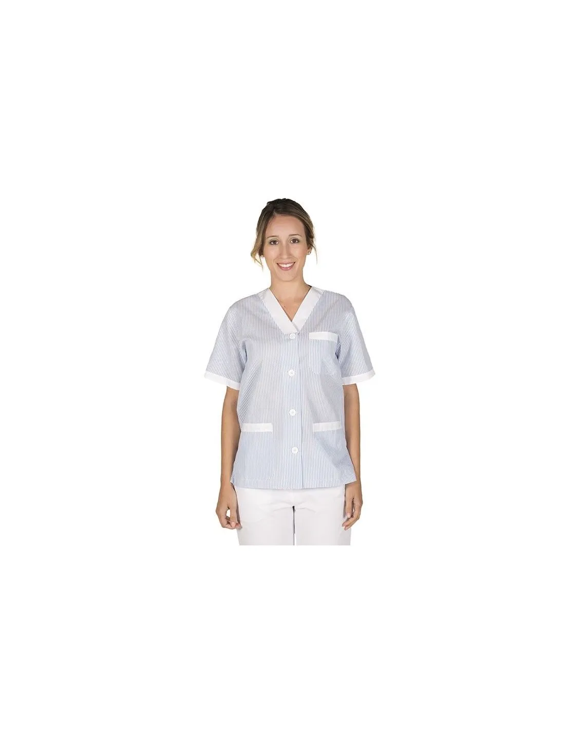 Blusa de limpieza abotonada Garys