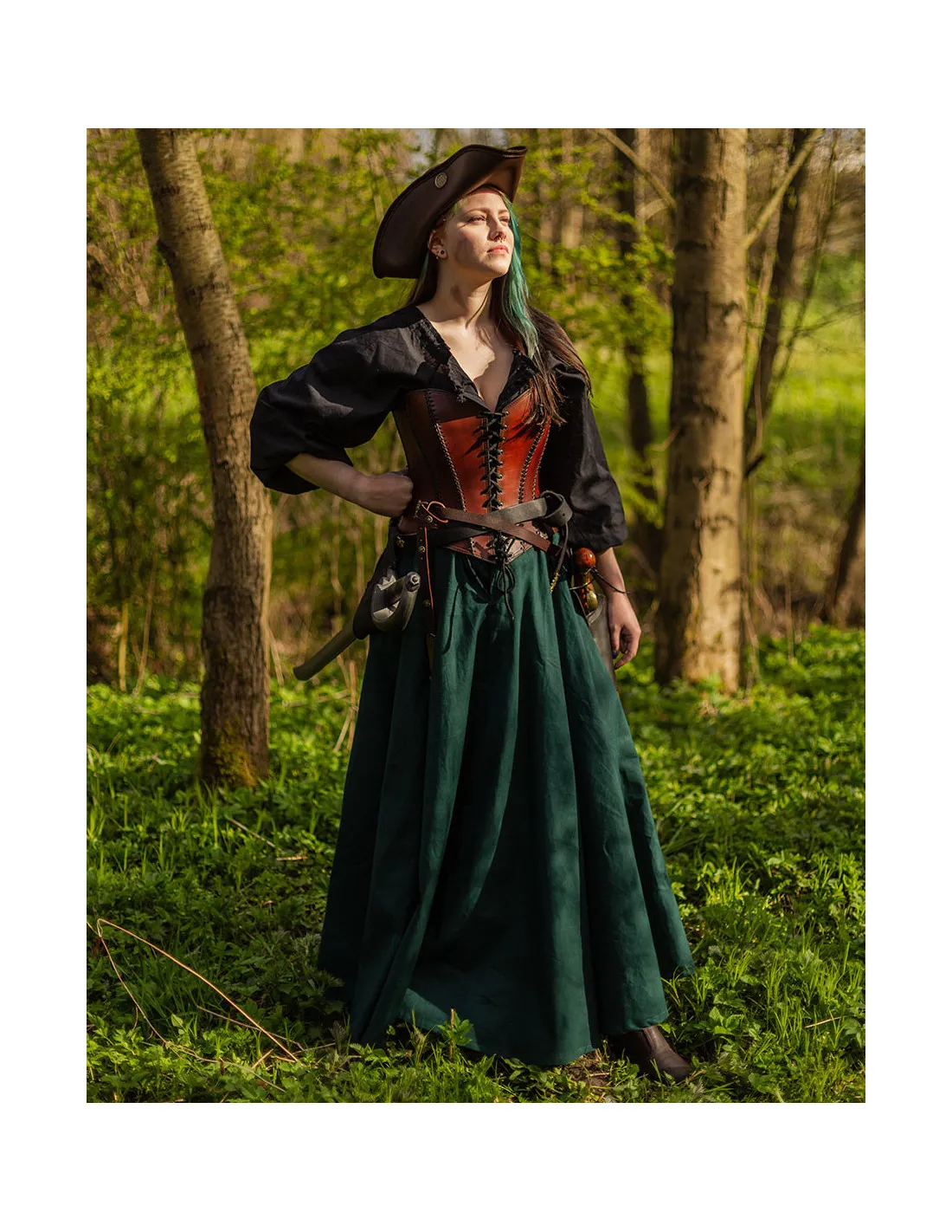 Blusa medieval Annabelle negra