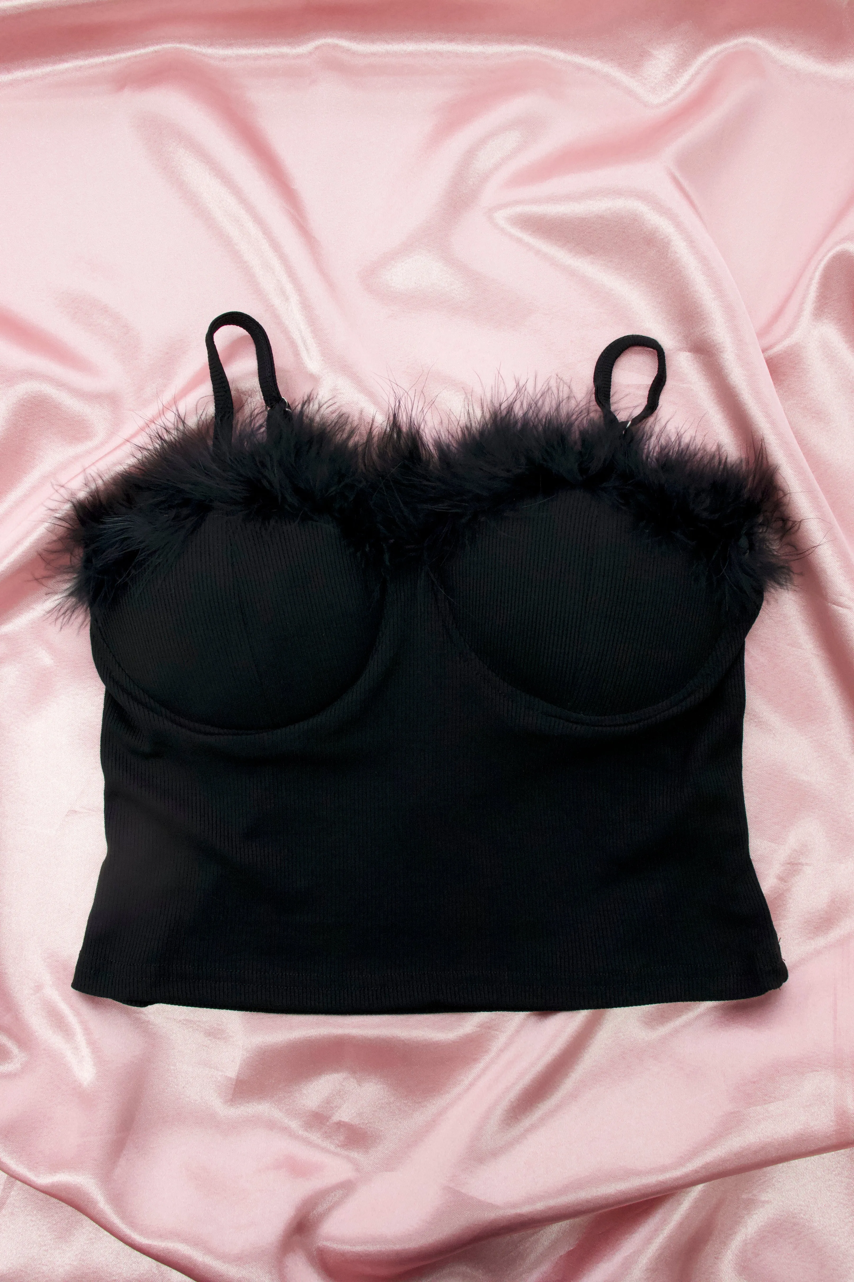 BLUSA TIRANTES DETALLE DE PLUMAS FL529