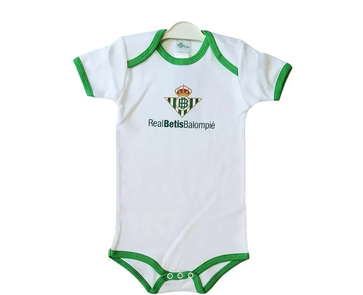 Body blanco manga corta bebé Real Betis Balompié