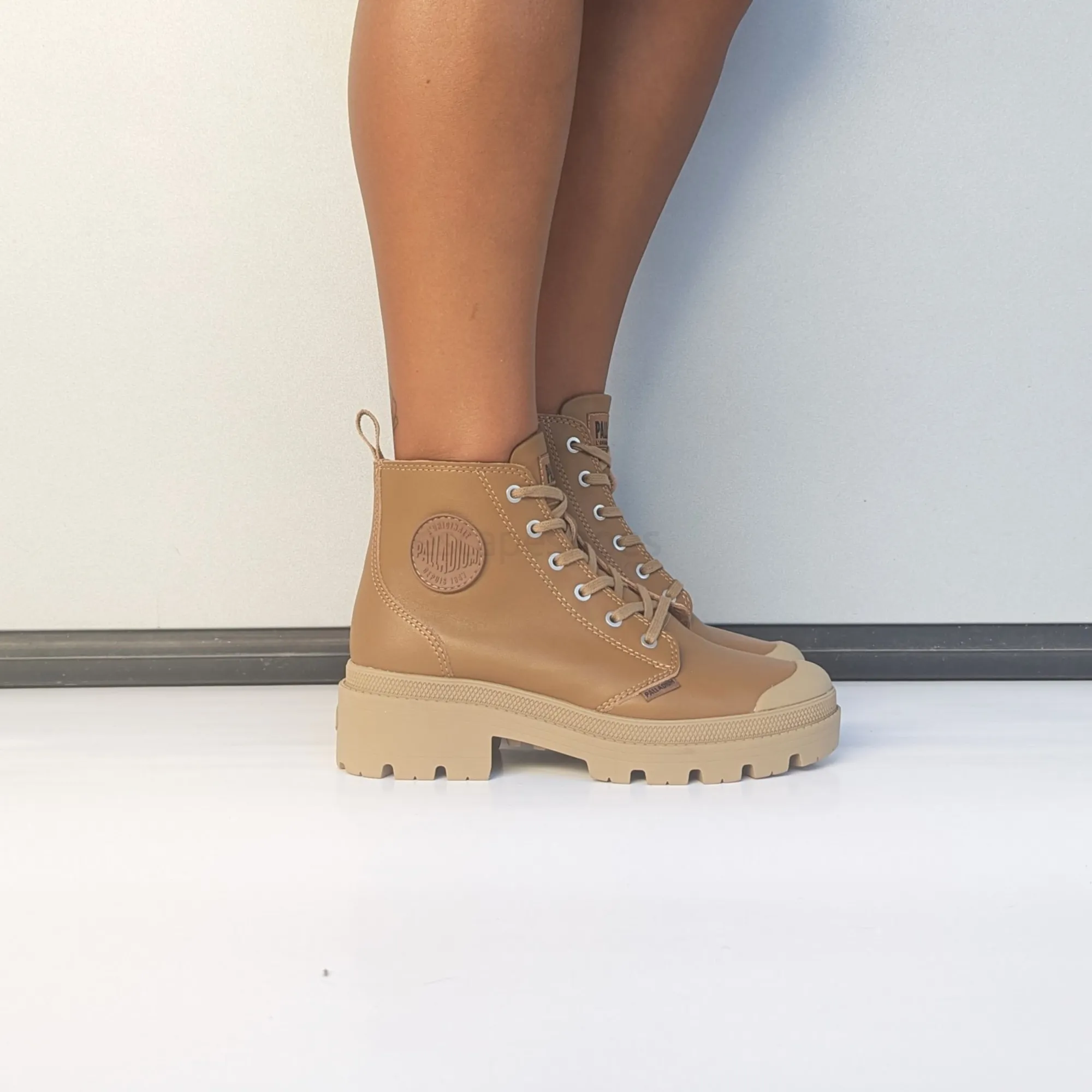BOTAS PALLADIUM PALLABASE LEATHER DEAR BROWN 96905252