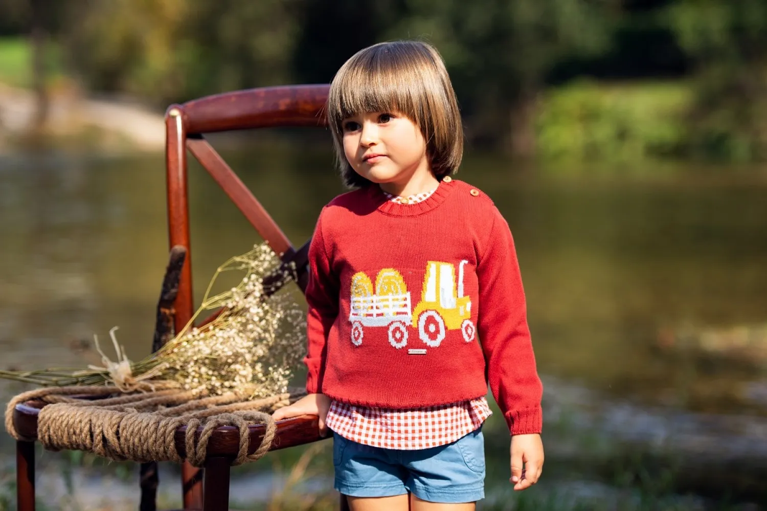 Boy's sweater with Foque Tractor print