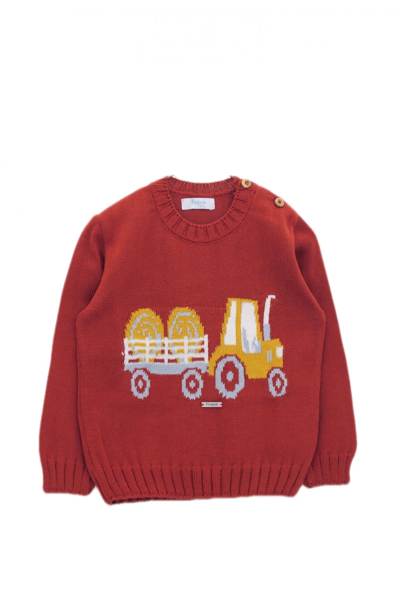 Boy's sweater with Foque Tractor print
