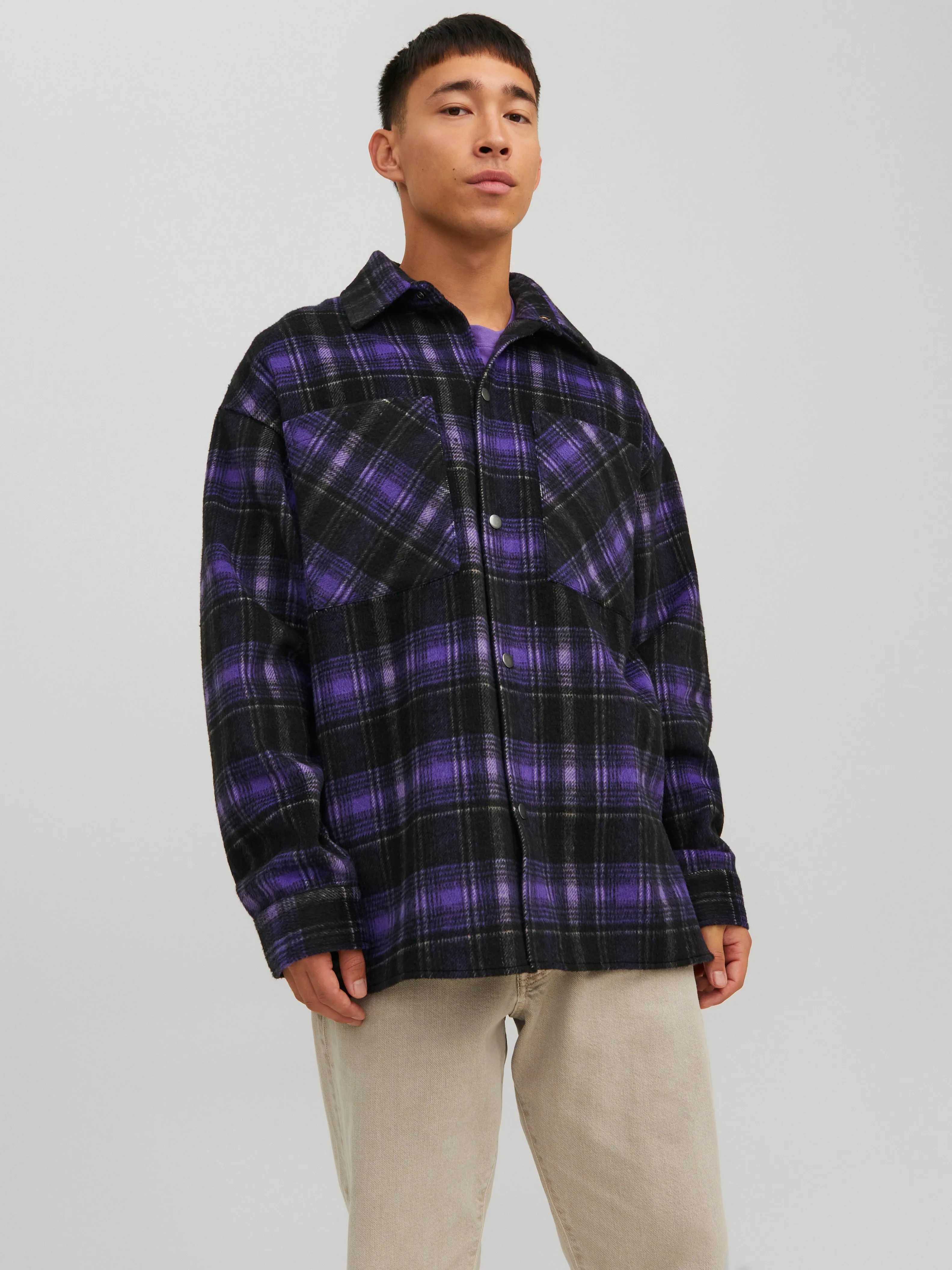 Camisa chaqueta Corte regular | Violeta oscuro | Jack & Jones®