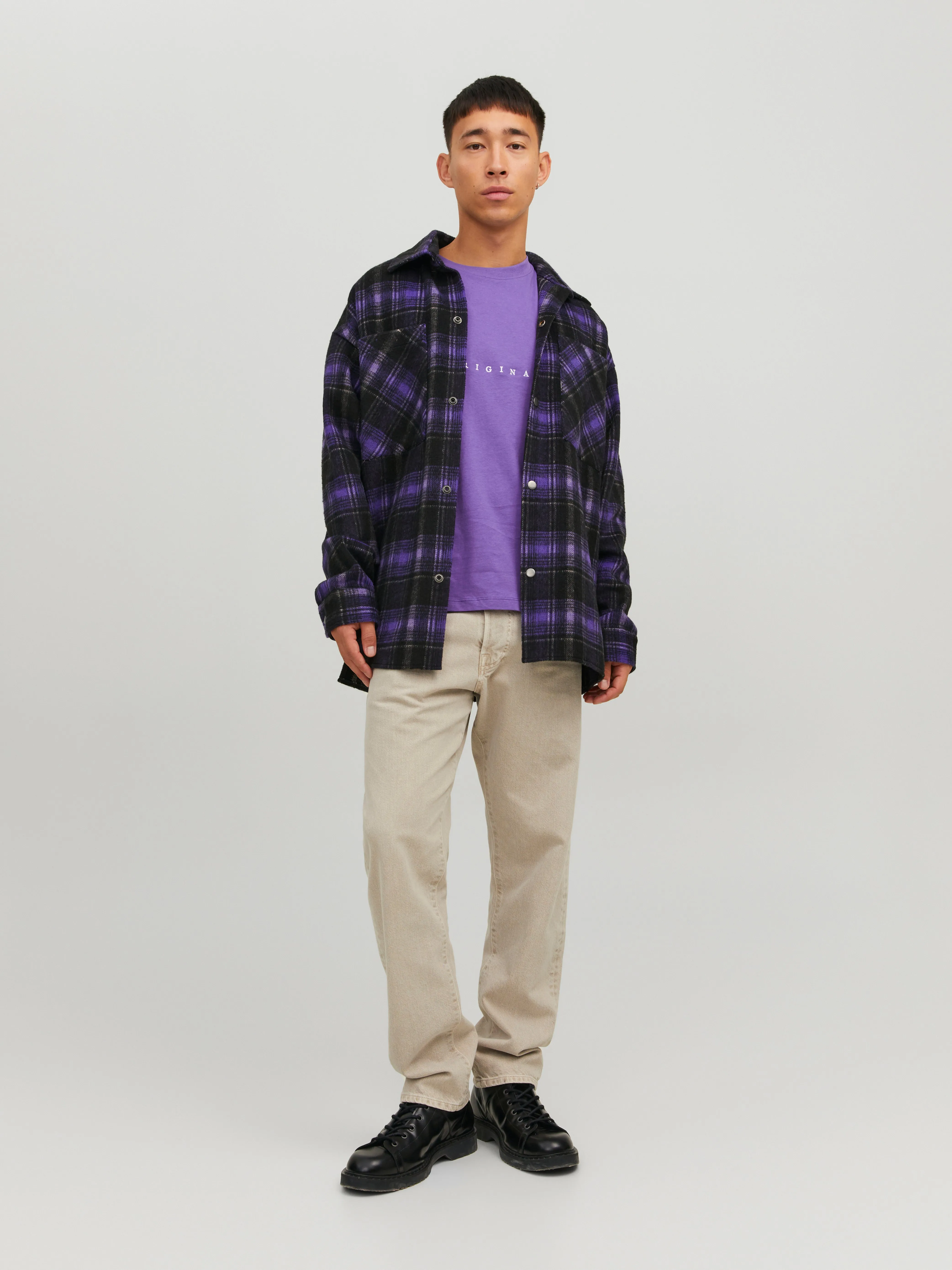 Camisa chaqueta Corte regular | Violeta oscuro | Jack & Jones®