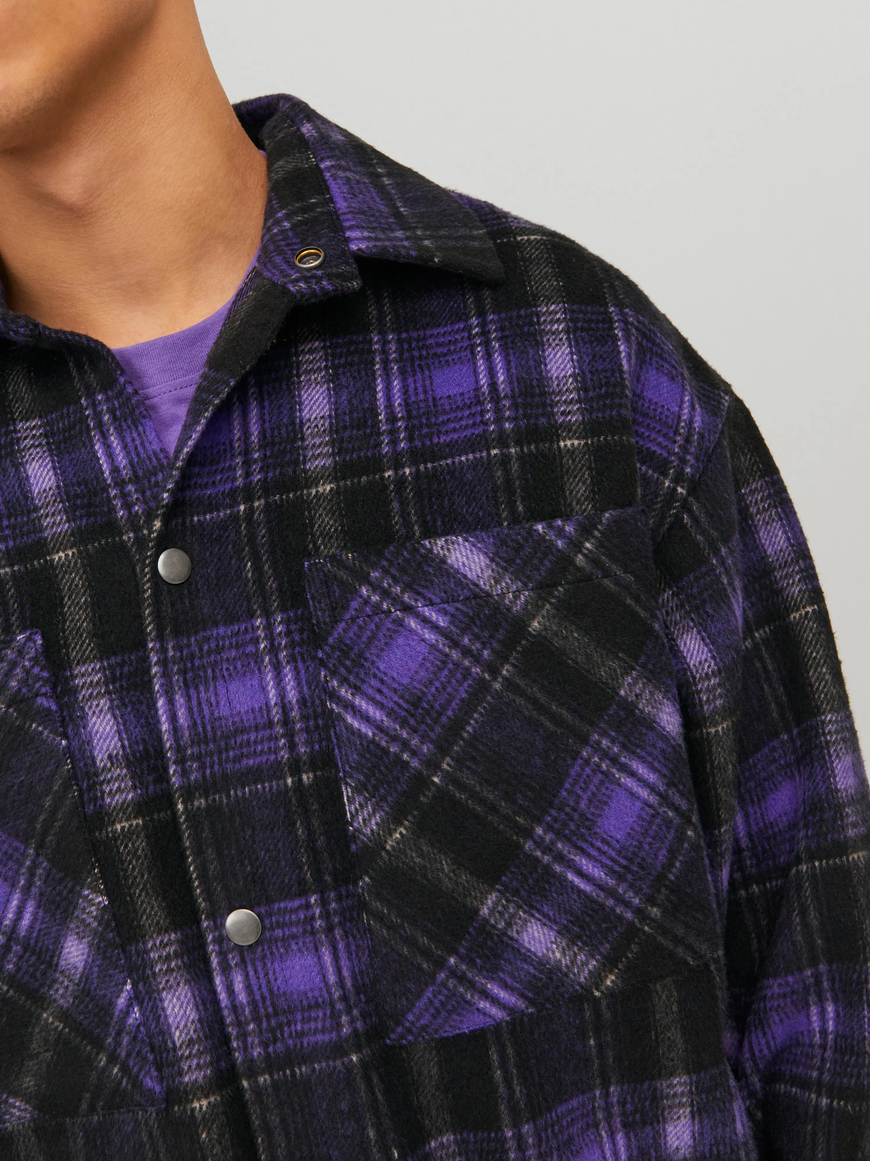 Camisa chaqueta Corte regular | Violeta oscuro | Jack & Jones®