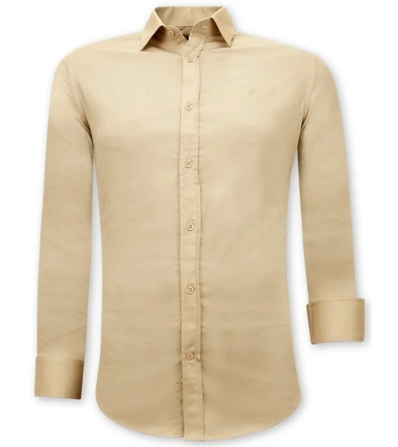 CAMISA CLASICA HOMBRE   3070  BEIGE