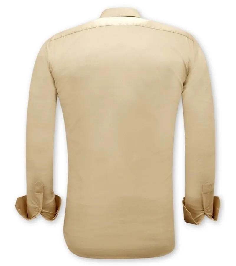 CAMISA CLASICA HOMBRE   3070  BEIGE