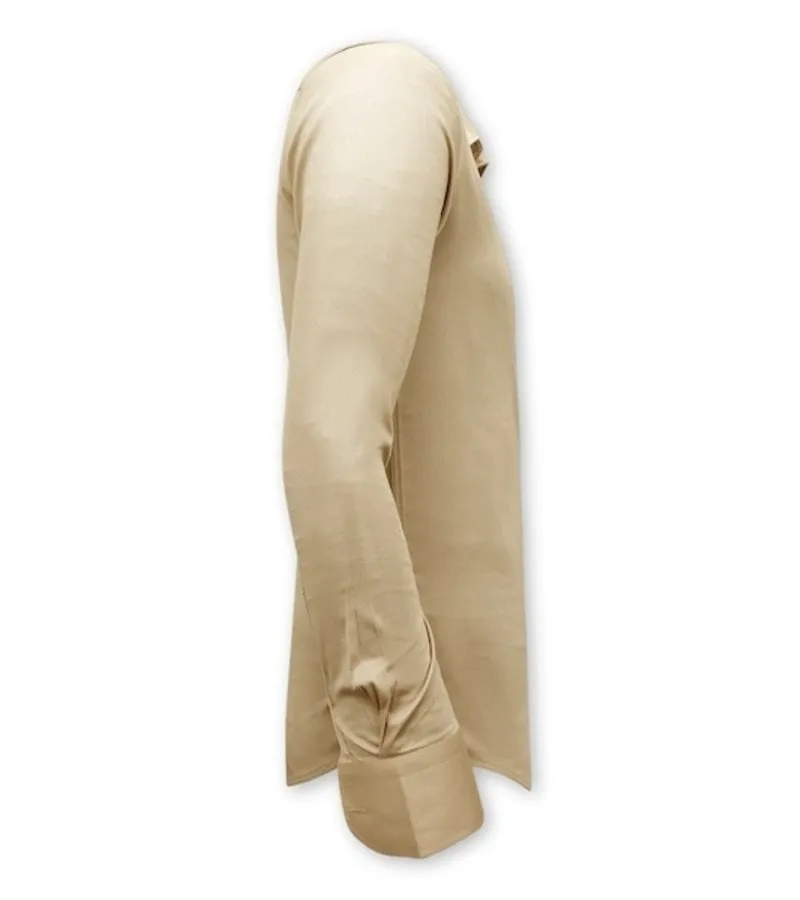 CAMISA CLASICA HOMBRE   3070  BEIGE