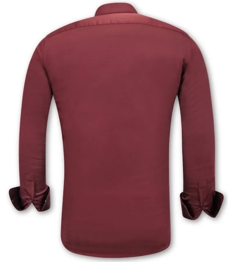 CAMISA CLASICA HOMBRE  3072  BURDEOS