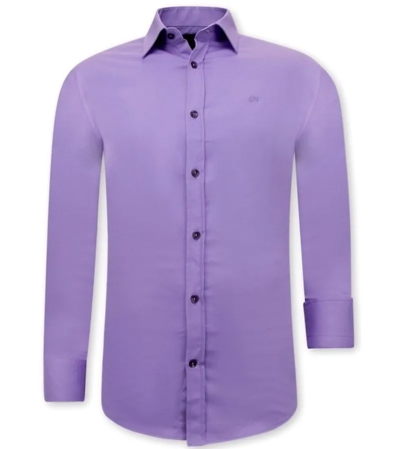 CAMISA CLASICA HOMBRE  3073  MORADO