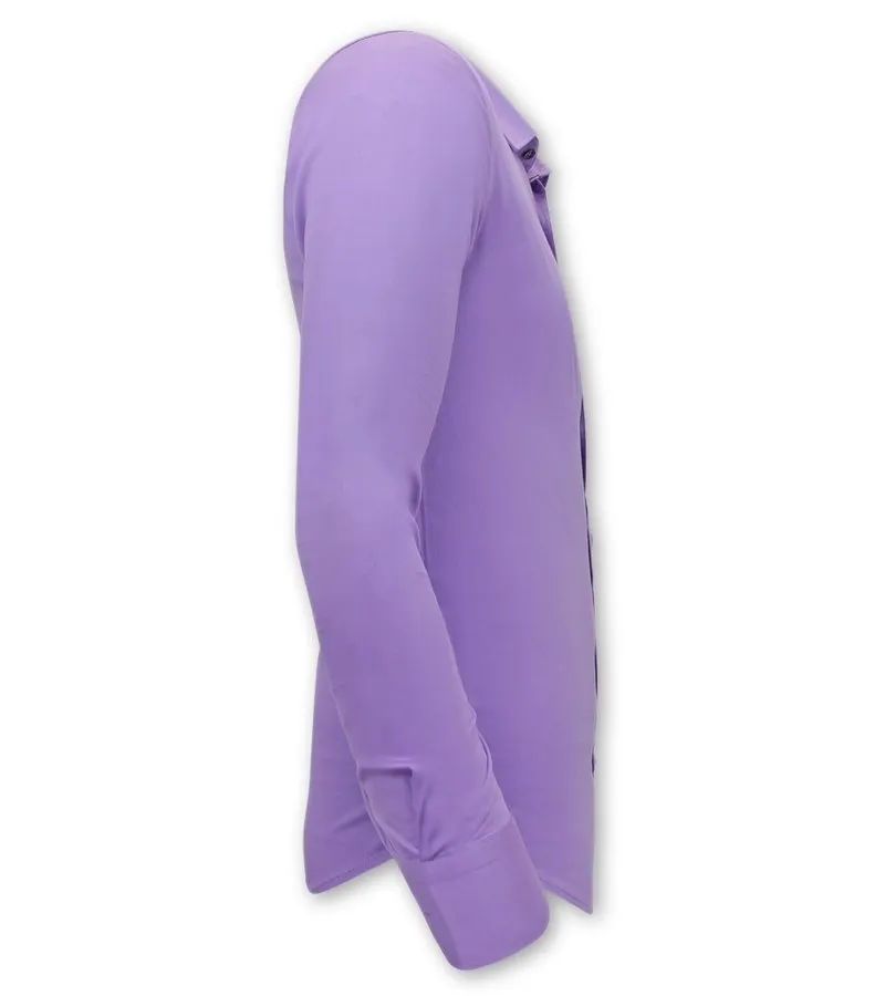 CAMISA CLASICA HOMBRE  3073  MORADO