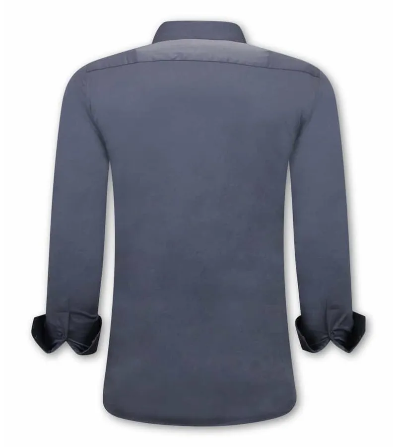 CAMISA CLASICA HOMBRE   3080  GRIS