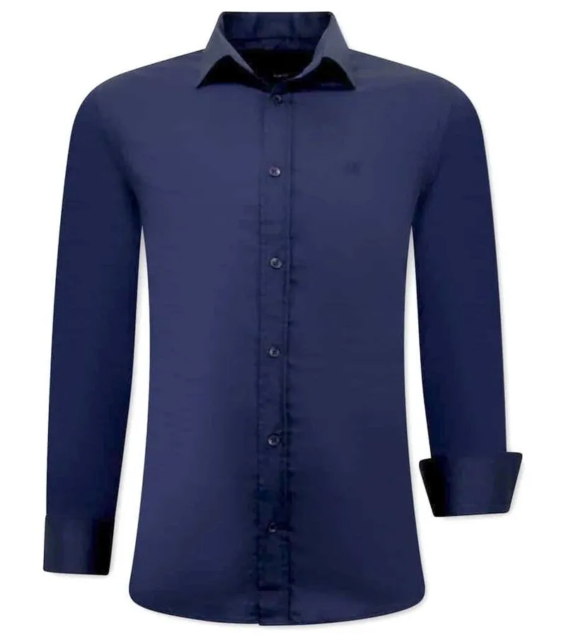CAMISA CLASICA HOMBRE  3081  AZUL