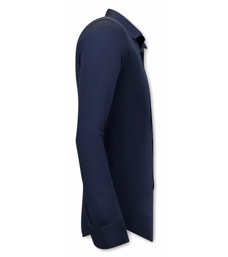 CAMISA CLASICA HOMBRE  3081  AZUL