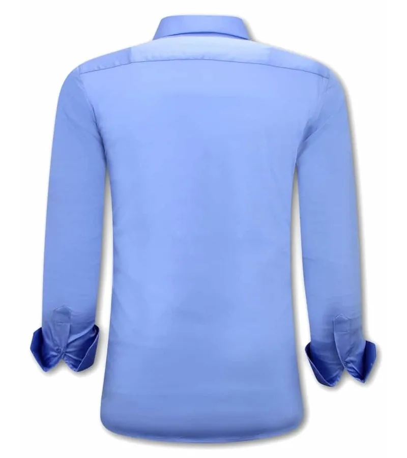 CAMISA CLASICA HOMBRE   3082  AZUL
