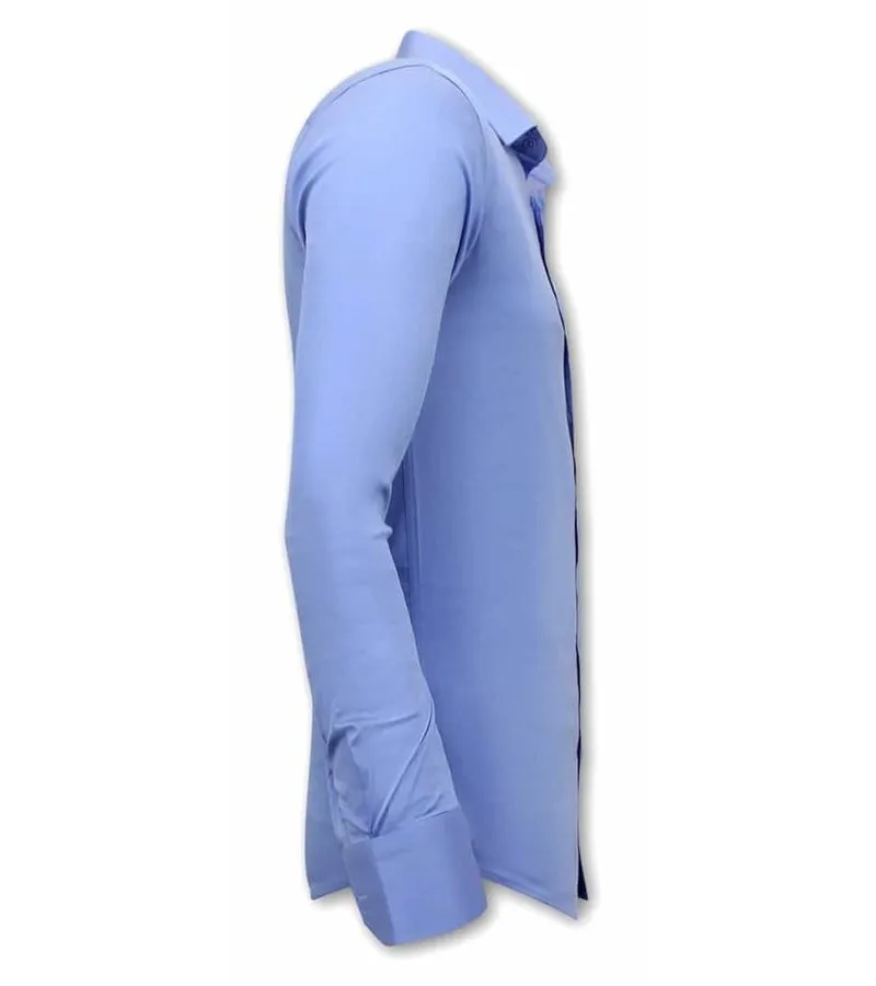 CAMISA CLASICA HOMBRE   3082  AZUL