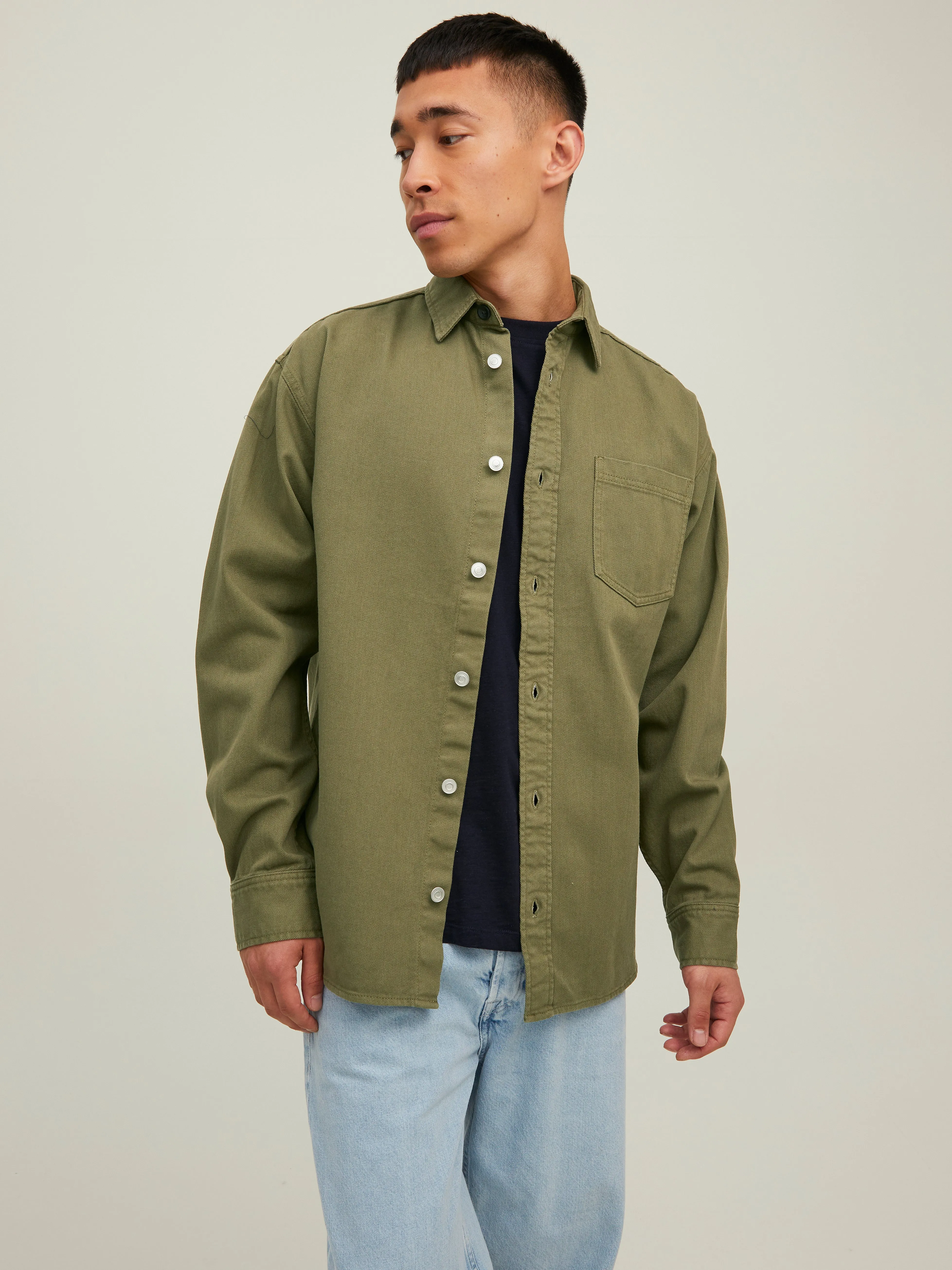 Camisa informal Corte regular | Verde oscuro | Jack & Jones®