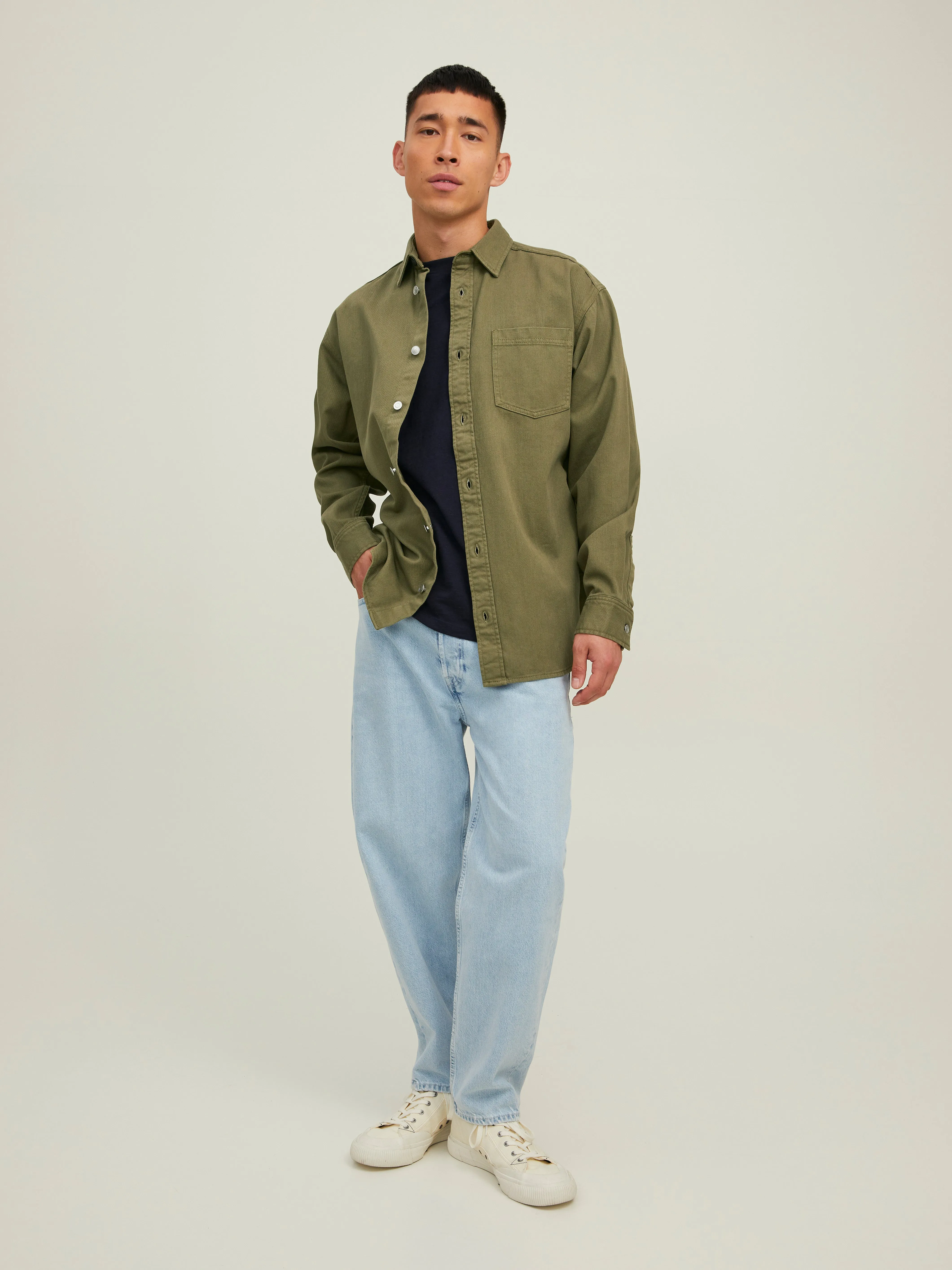 Camisa informal Corte regular | Verde oscuro | Jack & Jones®