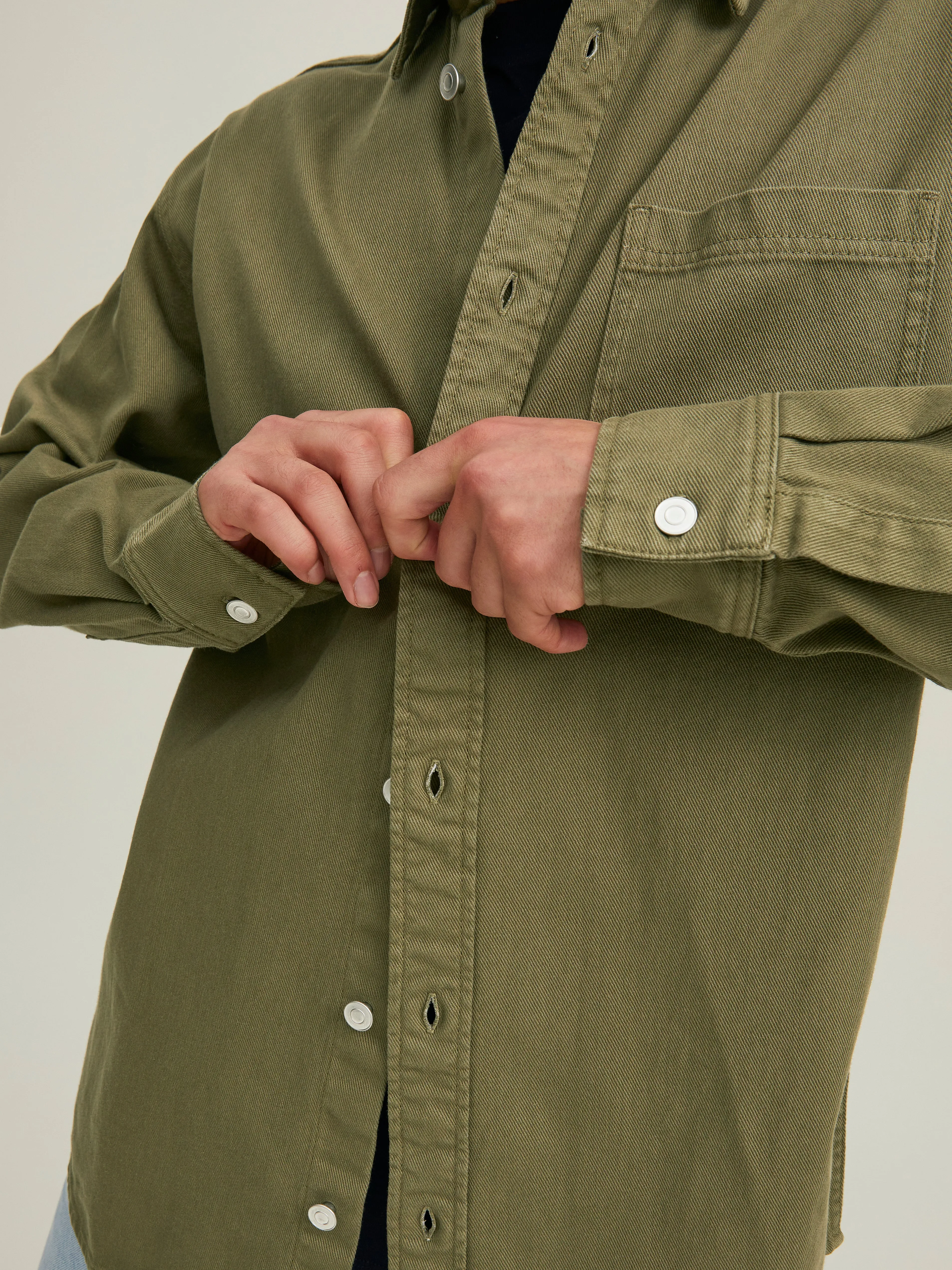 Camisa informal Corte regular | Verde oscuro | Jack & Jones®