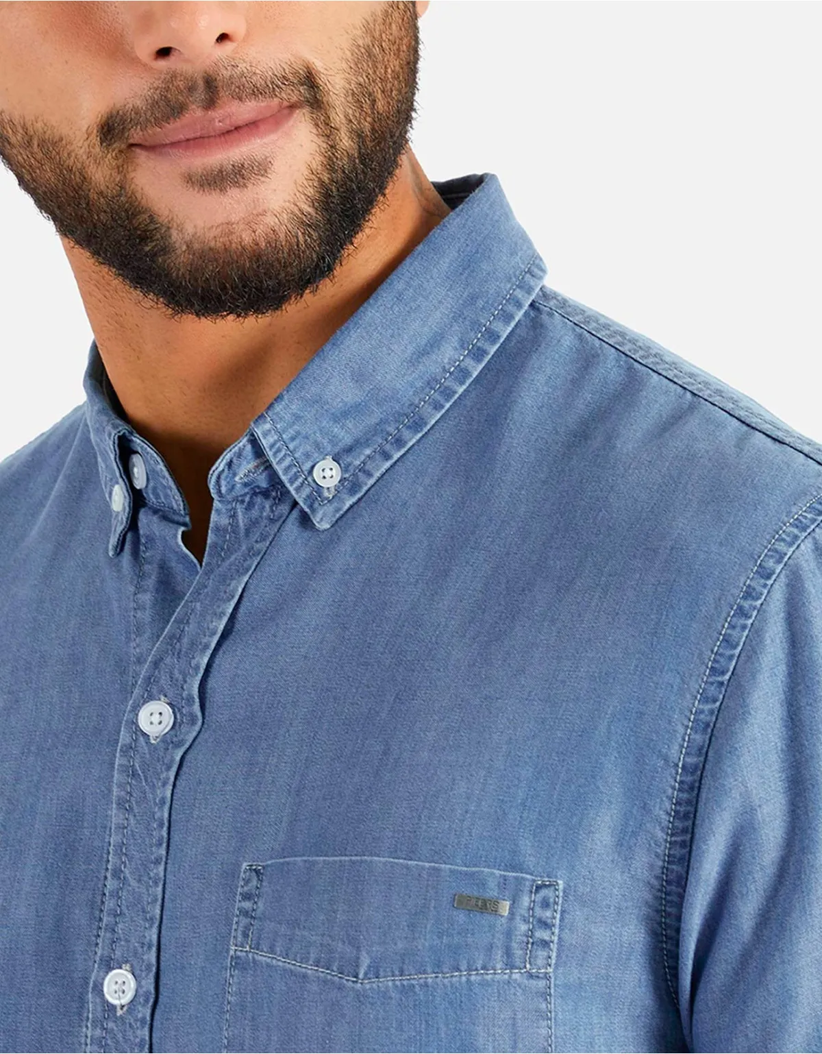 Camisa regular fit azul
