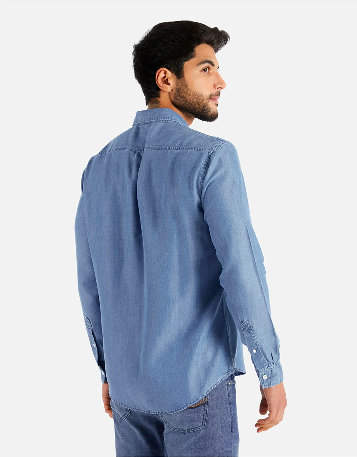 Camisa regular fit azul