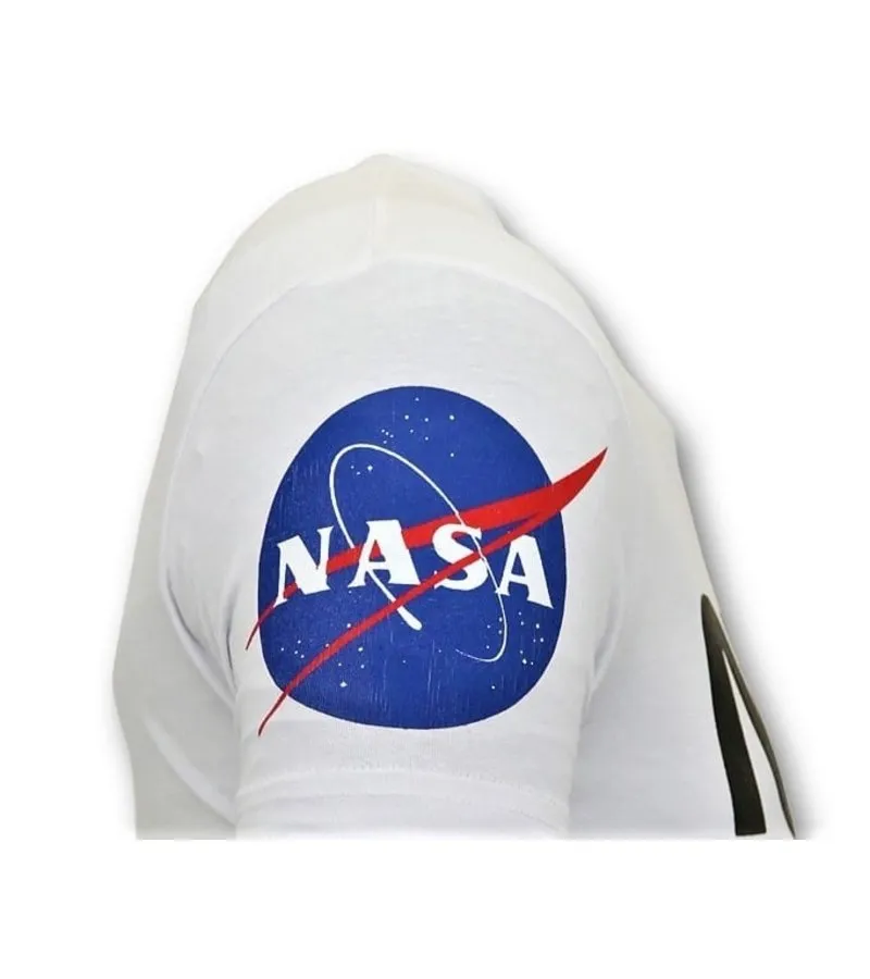CAMISETA DE HOMBRE  NASA AMERICAN  BLANCO