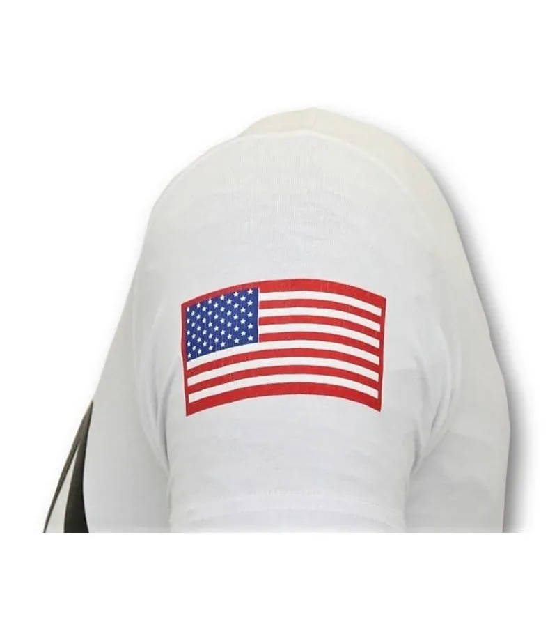 CAMISETA DE HOMBRE  NASA AMERICAN  BLANCO