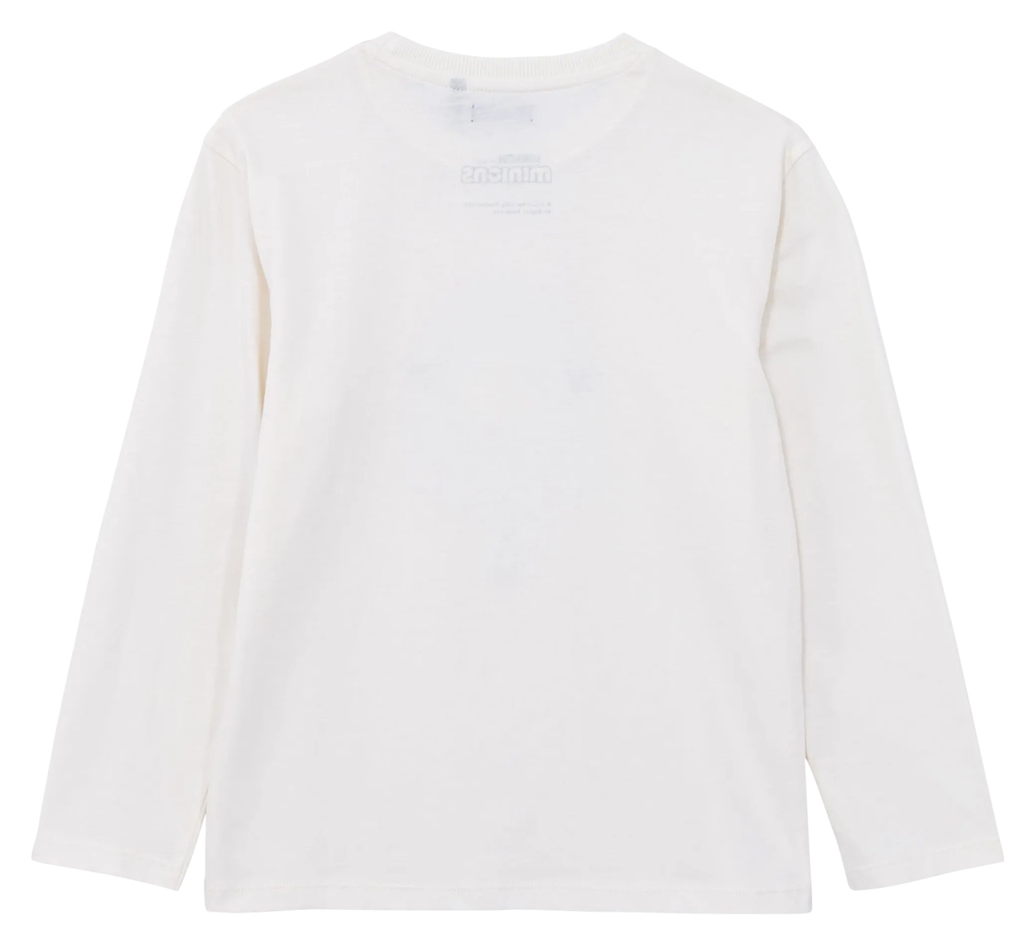 Camiseta de manga corta con cuello redondo serigrafiada en blanco