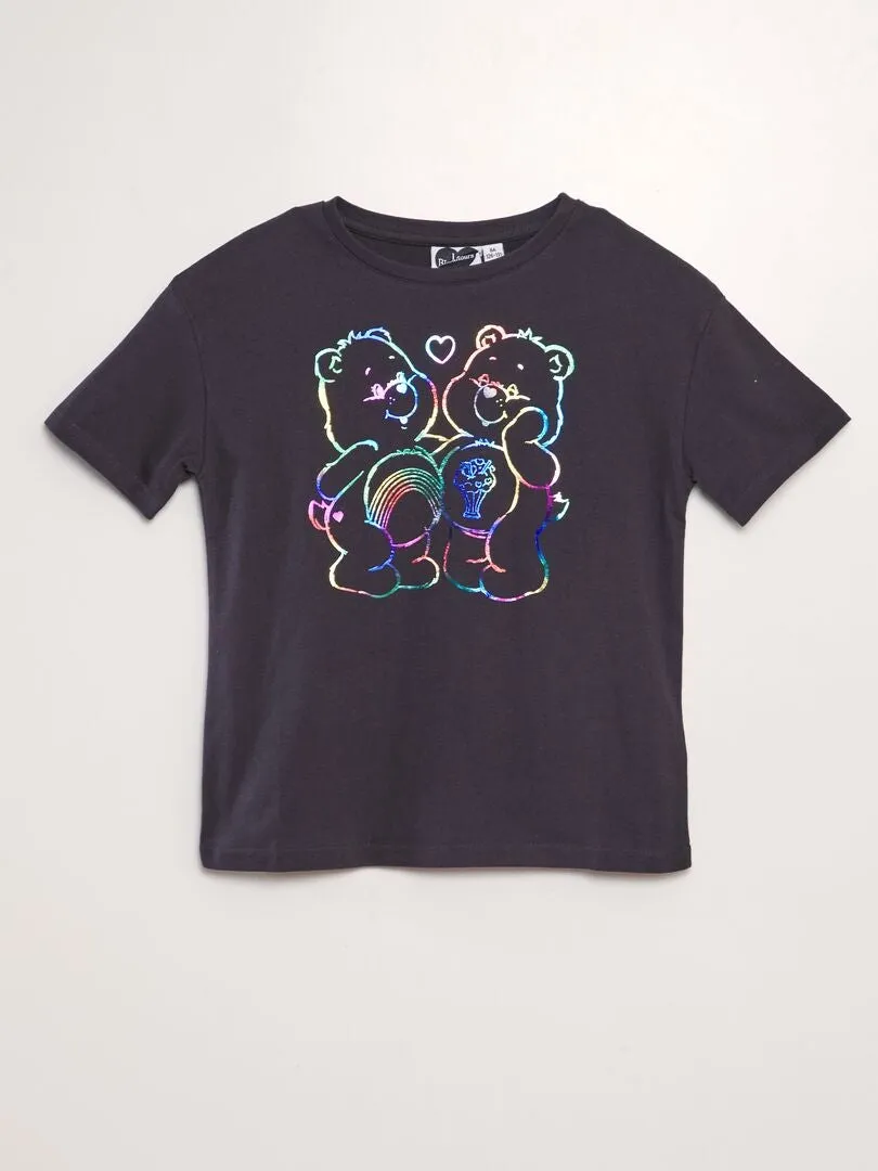 CAMISETA DE MANGA CORTA 'OSOS AMOROSOS'  NEGRO
