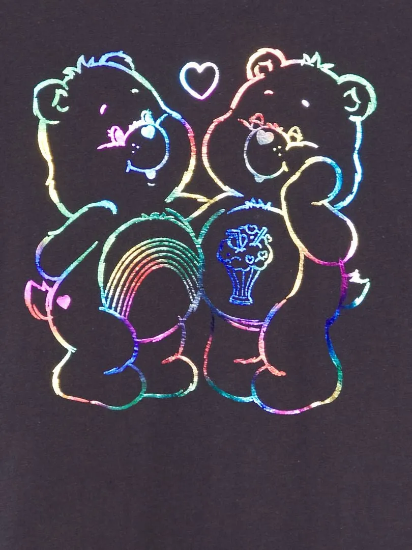 CAMISETA DE MANGA CORTA 'OSOS AMOROSOS'  NEGRO