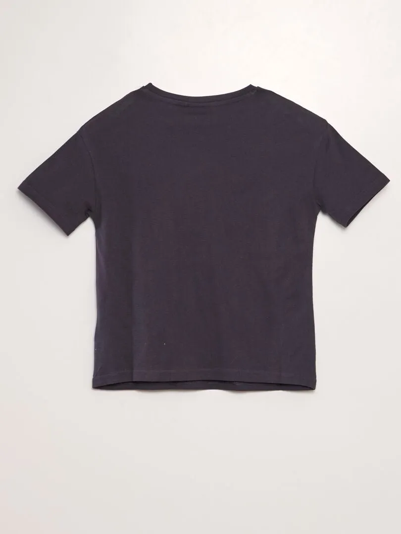 CAMISETA DE MANGA CORTA 'OSOS AMOROSOS'  NEGRO