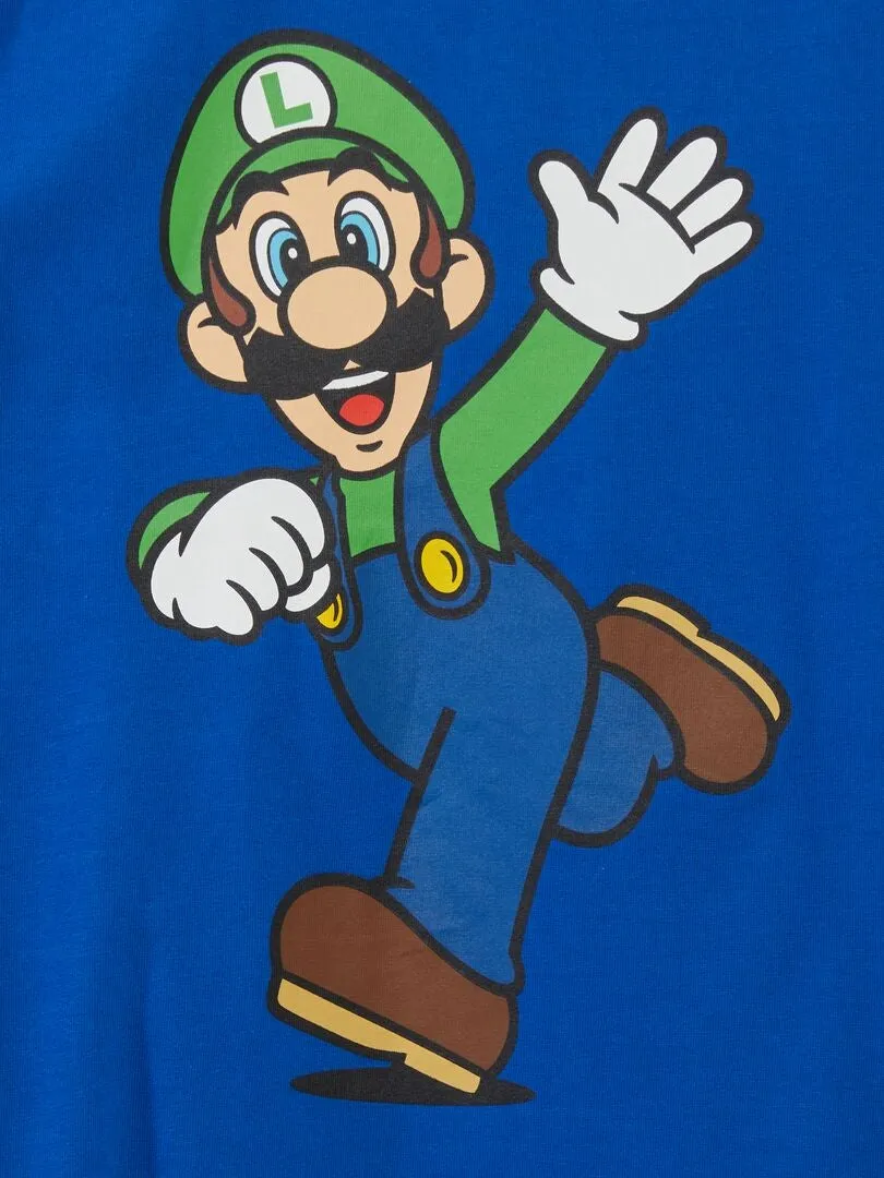 CAMISETA DE MANGA CORTA 'SUPERMARIO'  AZUL